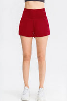 Wide Waistband Sports Shorts with Pockets - Elena Rae Co.