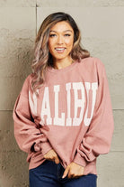 Sweet Claire "Malibu" Oversized Crewneck Sweatshirt - Elena Rae Co.