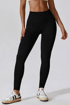 Wide Waistband Slim Fit Long Sports Leggings - Elena Rae Co.