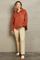 HYFVE Impressive Vibe Suede Button Down Shirt - Elena Rae Co.