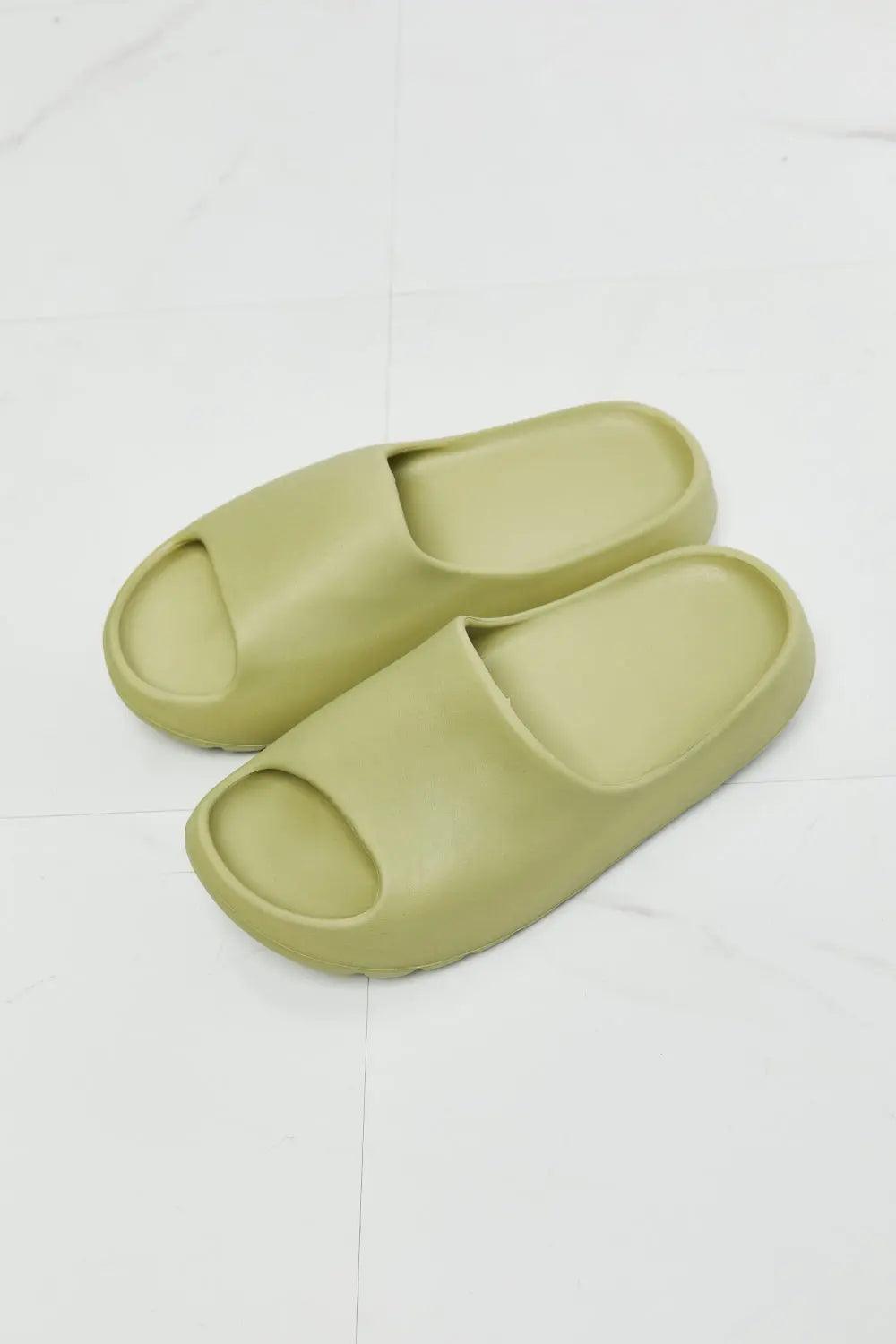 NOOK JOI In My Comfort Zone Slides in Green - Elena Rae Co.