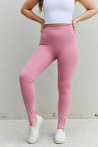 Zenana Fit For You Full Size High Waist Active Leggings in Light Rose - Elena Rae Co.