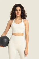 Feel Like Skin Racerback Halter Neck Sports Bra - Elena Rae Co.