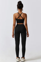 Crisscross Sports Bra and Leggings Set - Elena Rae Co.