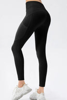 High Waist Slim Fit Long Sports Pants - Elena Rae Co.