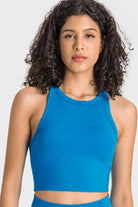 Racerback Cropped Sports Tank - Elena Rae Co.