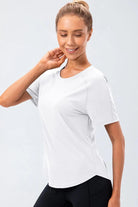 Round Neck Raglan Sleeve Active Tee - Elena Rae Co.