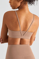 Spaghetti Strap Round Neck Sports Bra - Elena Rae Co.