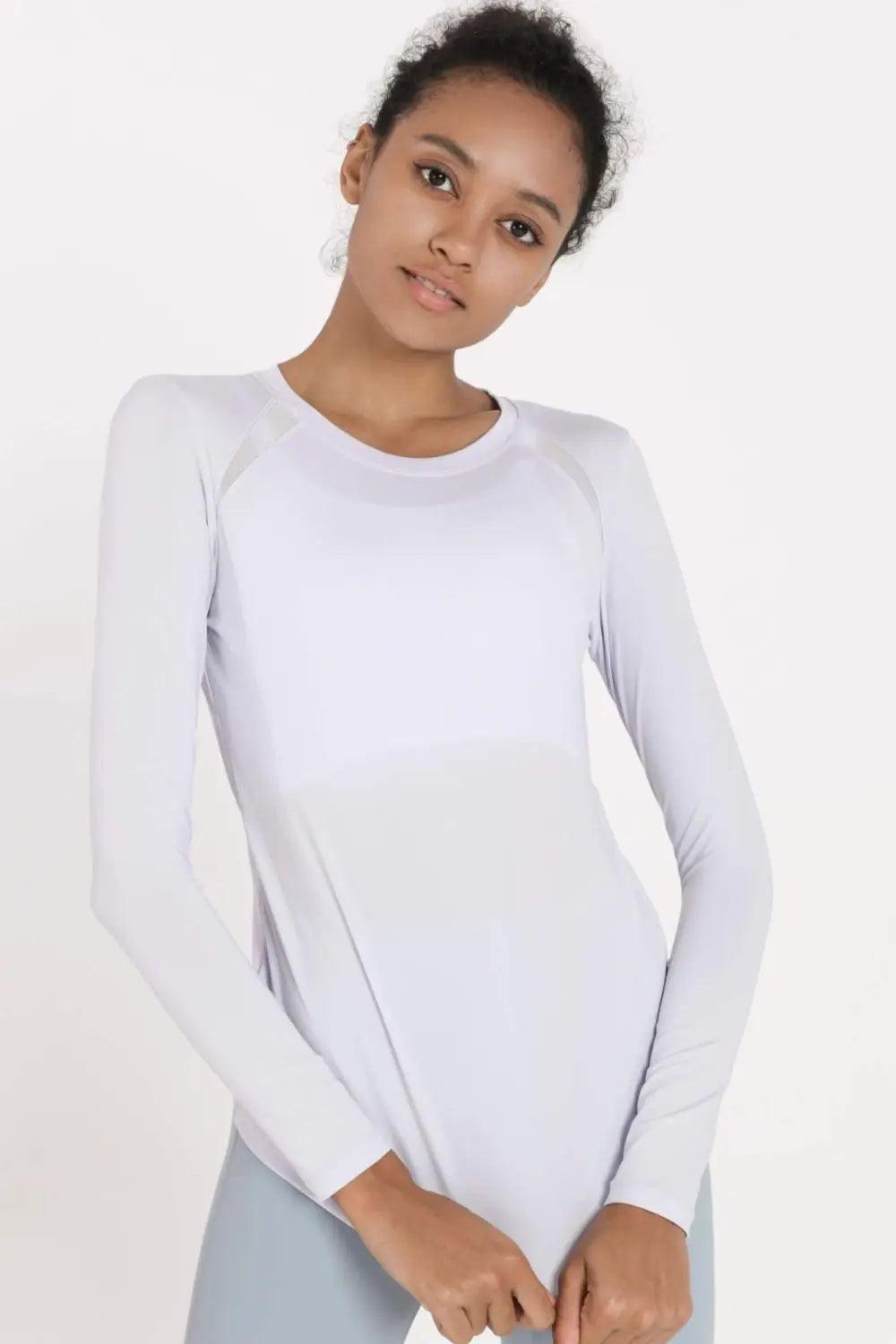 Quick-Dye Curved Hem Sports Top - Elena Rae Co.