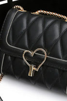 Heart Buckle PU Leather Crossbody Bag - Elena Rae Co.