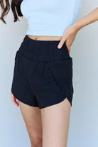 Ninexis Stay Active High Waistband Active Shorts in Black - Elena Rae Co.