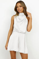 Turtleneck Sleeveless Romper.