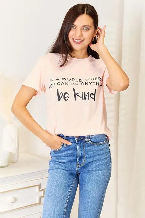 Simply Love Slogan Graphic Cuffed T-Shirt - Elena Rae Co.