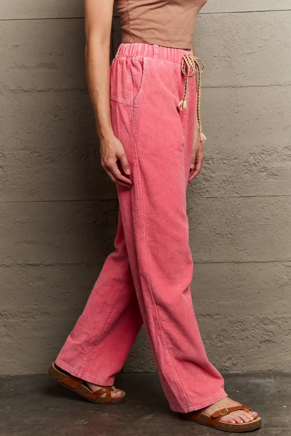 POL  Leap Of Faith Corduroy Straight Fit Pants - Elena Rae Co.