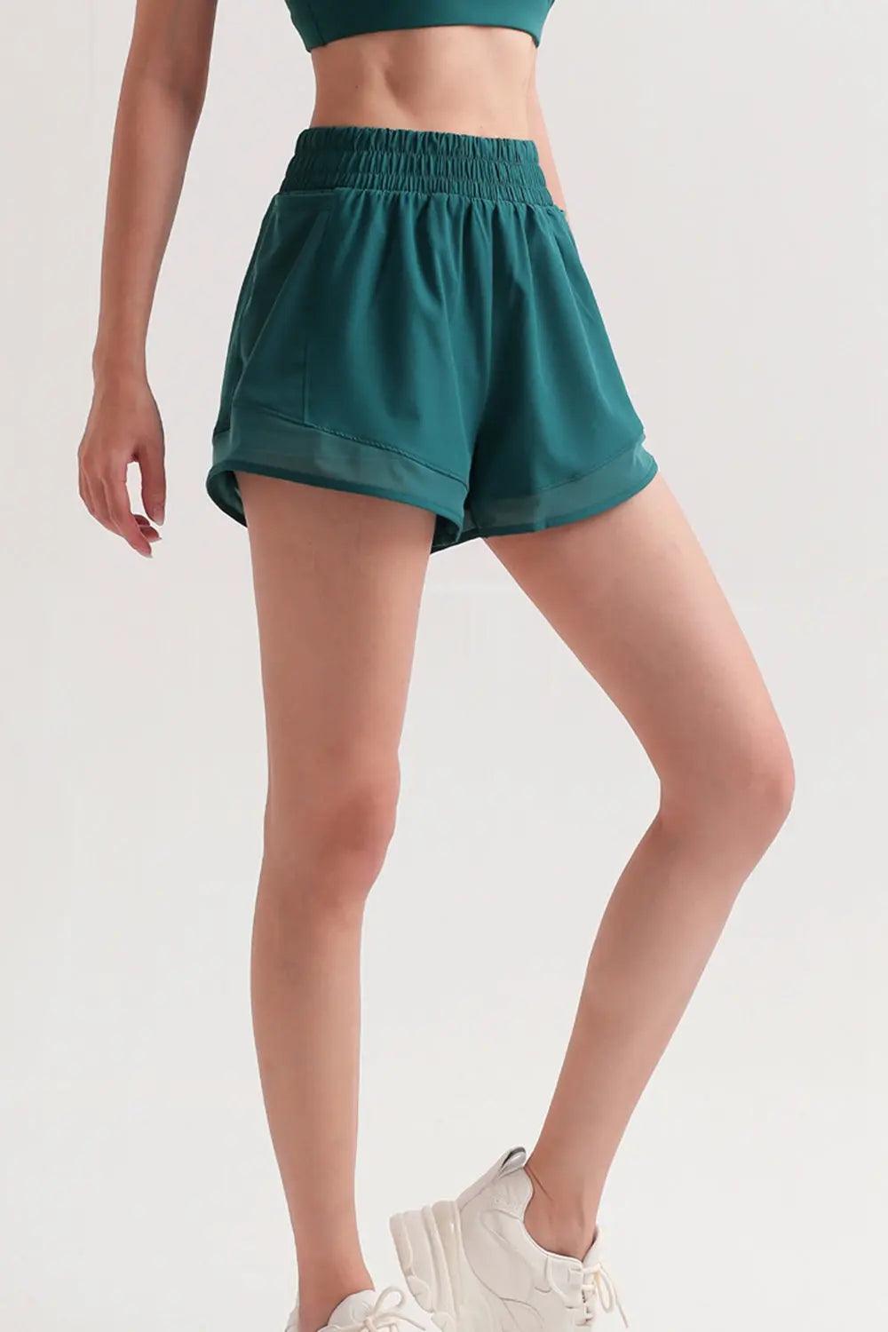 Smocked Waist Sports Shorts - Elena Rae Co.