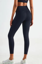 Wide Waistband Sports Leggings with Pockets - Elena Rae Co.