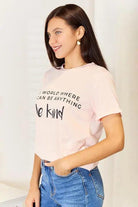 Simply Love Slogan Graphic Cuffed T-Shirt - Elena Rae Co.