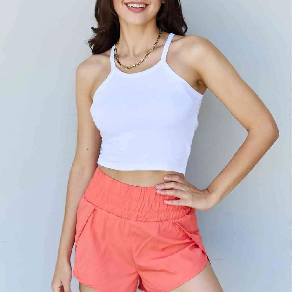 Ninexis Everyday Staple Soft Modal Short Strap Ribbed Tank Top in  Off White - Elena Rae Co.