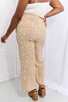 Heimish Right Angle Full Size Geometric Printed Pants in Tan - Elena Rae Co.