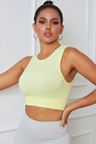 Round Neck Long Active Bra - Elena Rae Co.