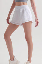 Smocked Waist Sports Shorts - Elena Rae Co.