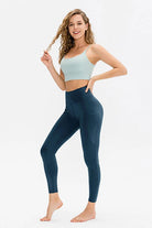 Slim Fit Long Active Leggings with Pockets - Elena Rae Co.