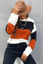 Longing For Fall Color Block Sweater - Elena Rae Co.