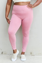 Zenana Fit For You Full Size High Waist Active Leggings in Light Rose - Elena Rae Co.