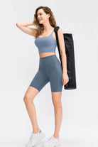 Wide Waistband Sports Shorts with Pockets - Elena Rae Co.