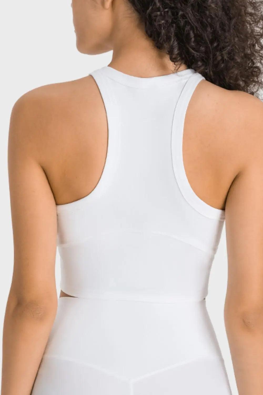 Racerback Cropped Sports Tank - Elena Rae Co.