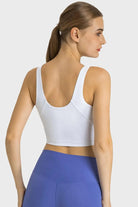 Feel Like Skin Highly Stretchy Cropped Sports Tank - Elena Rae Co.