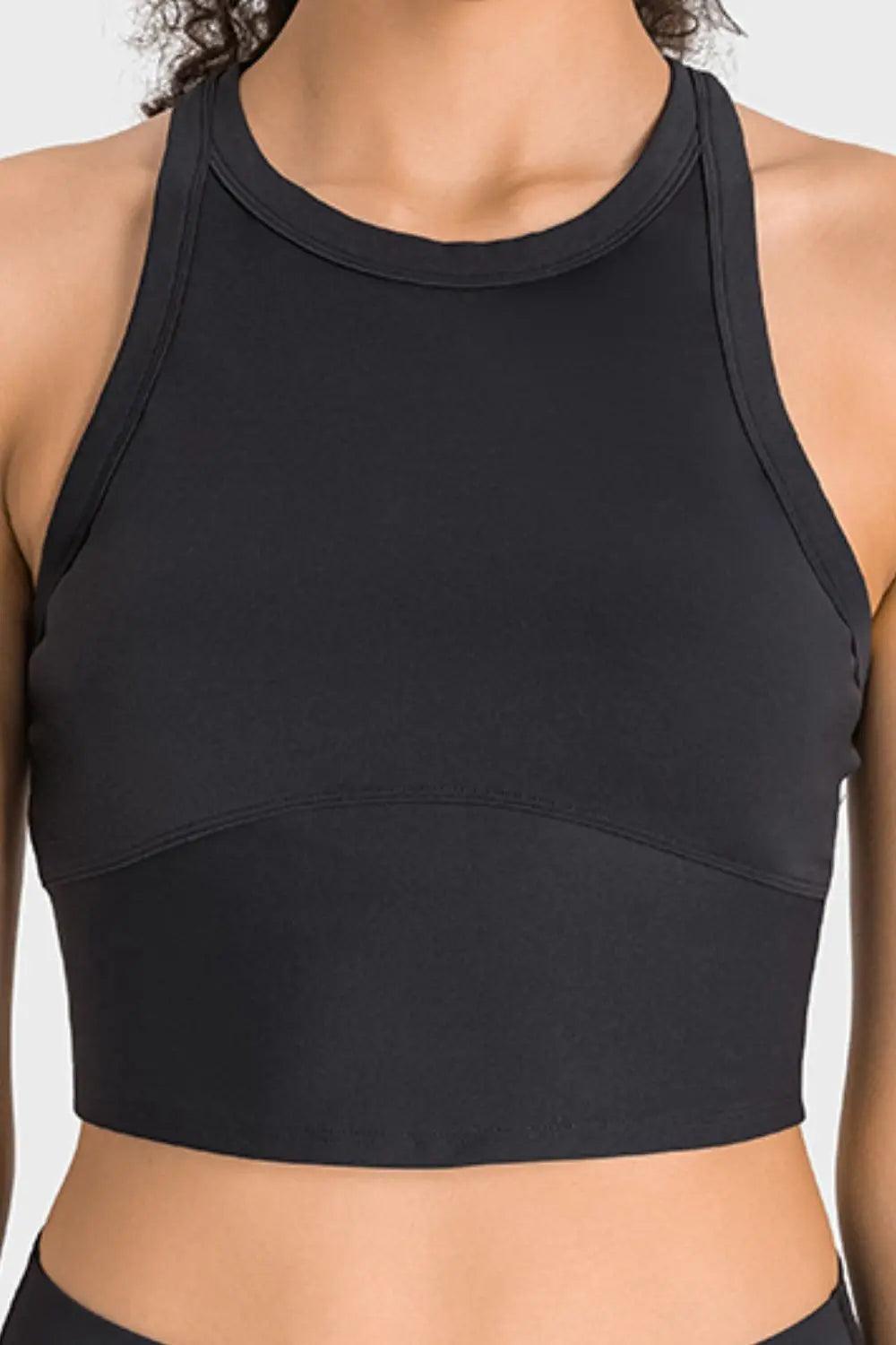 Racerback Cropped Sports Tank - Elena Rae Co.