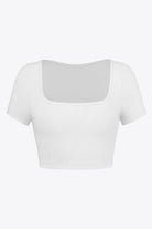 Square Neck Ribbed Crop Top - Elena Rae Co.