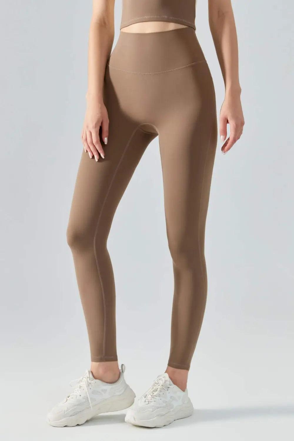 Wide Waistband Active Leggings - Elena Rae Co.