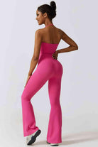 Halter Neck Flare Sport Jumpsuit - Elena Rae Co.