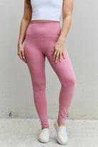 Zenana Fit For You Full Size High Waist Active Leggings in Light Rose - Elena Rae Co.