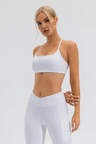 Crisscross Spaghetti Strap Active Cami - Elena Rae Co.