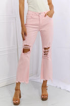 RISEN Miley Full Size Distressed Ankle Flare Jeans - Elena Rae Co.