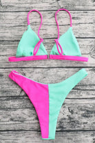 Contrast Ribbed Bikini Set - Elena Rae Co.