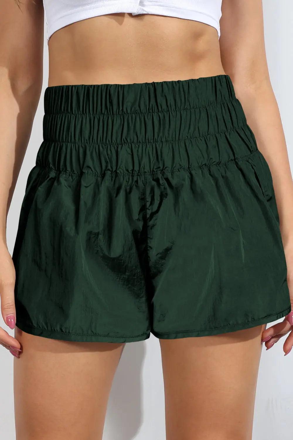 Breathable Smocked Sports Shorts.