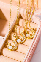 Horseshoe Shape Copper 14K Gold Plated Pendant Necklace - Elena Rae Co.