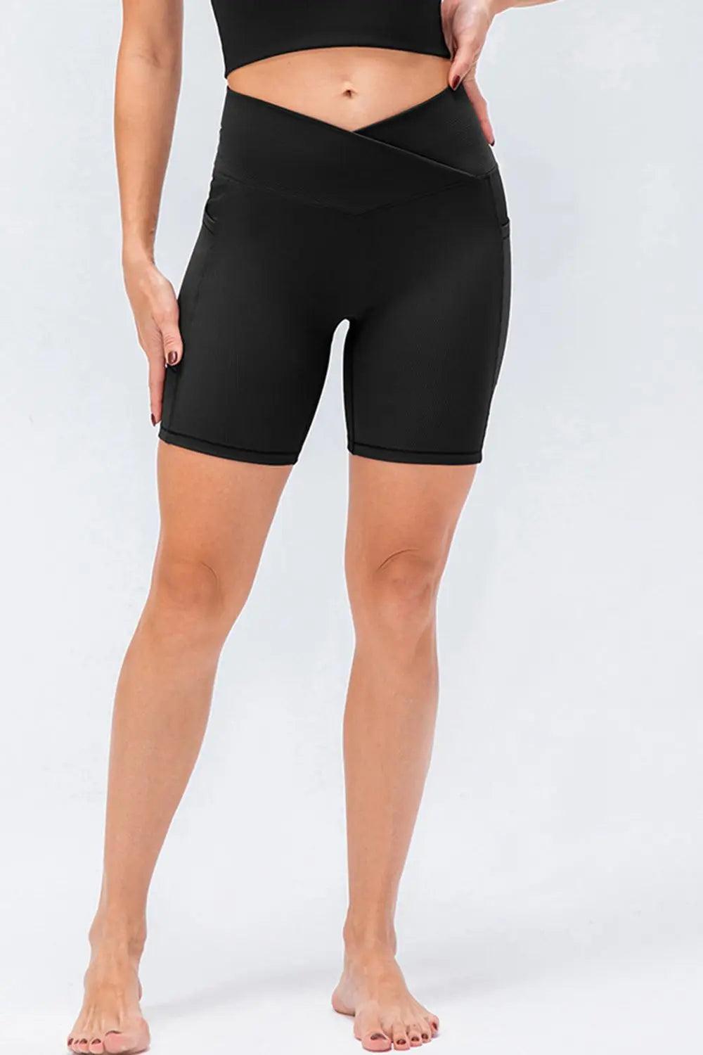 Slim Fit V-Waistband Sports Shorts - Elena Rae Co.