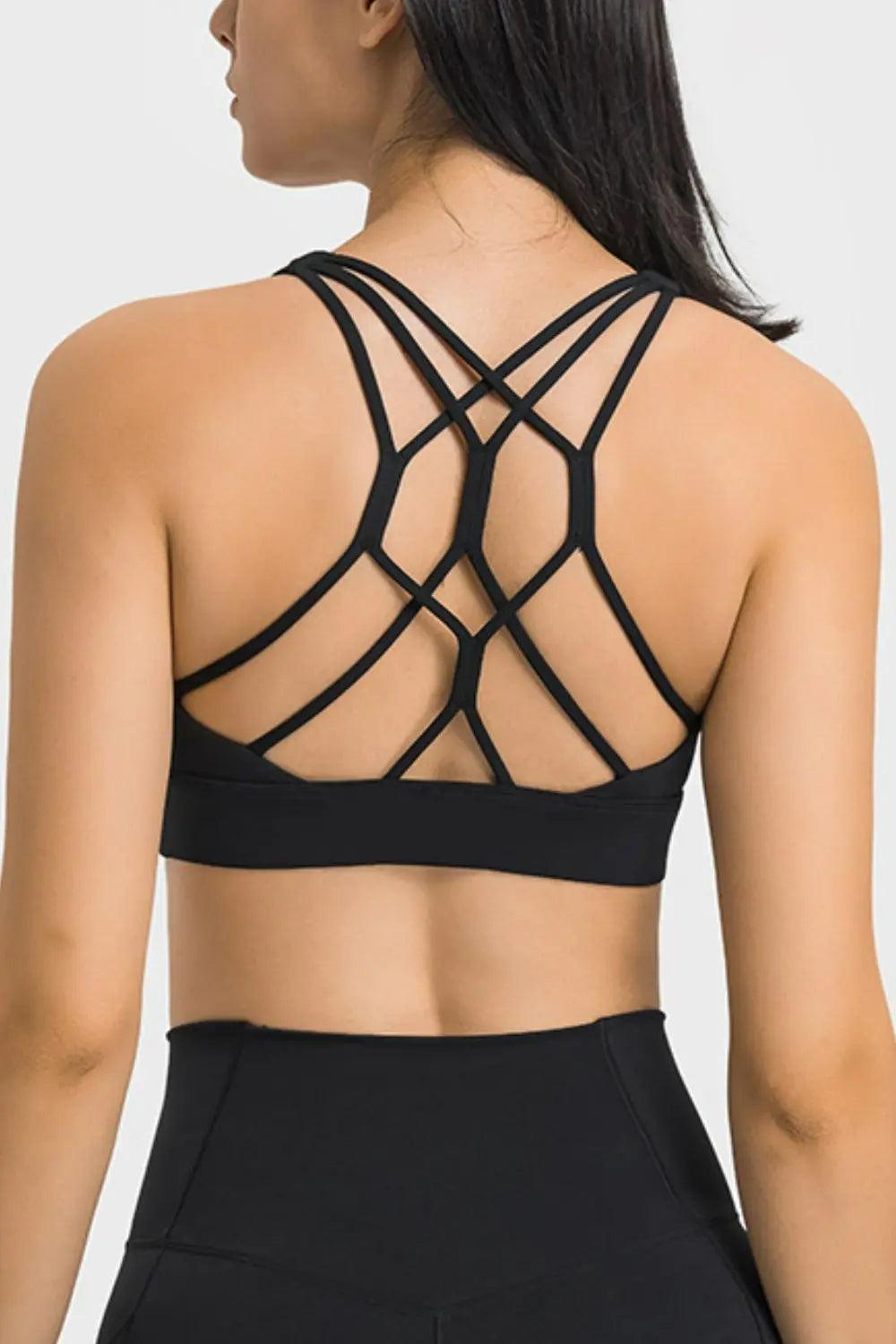 Breathable Crisscross Back Sports Bra - Elena Rae Co.