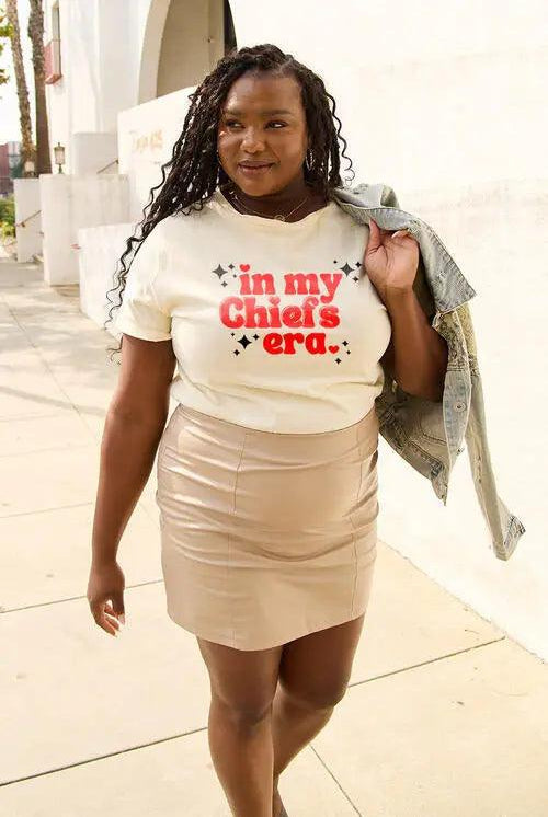 Simply Love Full Size IN MY CHIEFS ERA Short Sleeve T-Shirt - Elena Rae Co.