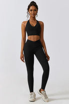 Crisscross Sports Bra and Leggings Set - Elena Rae Co.