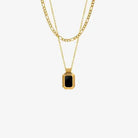 Titanium Steel Gold-Plated Pendant Necklace - Elena Rae Co.