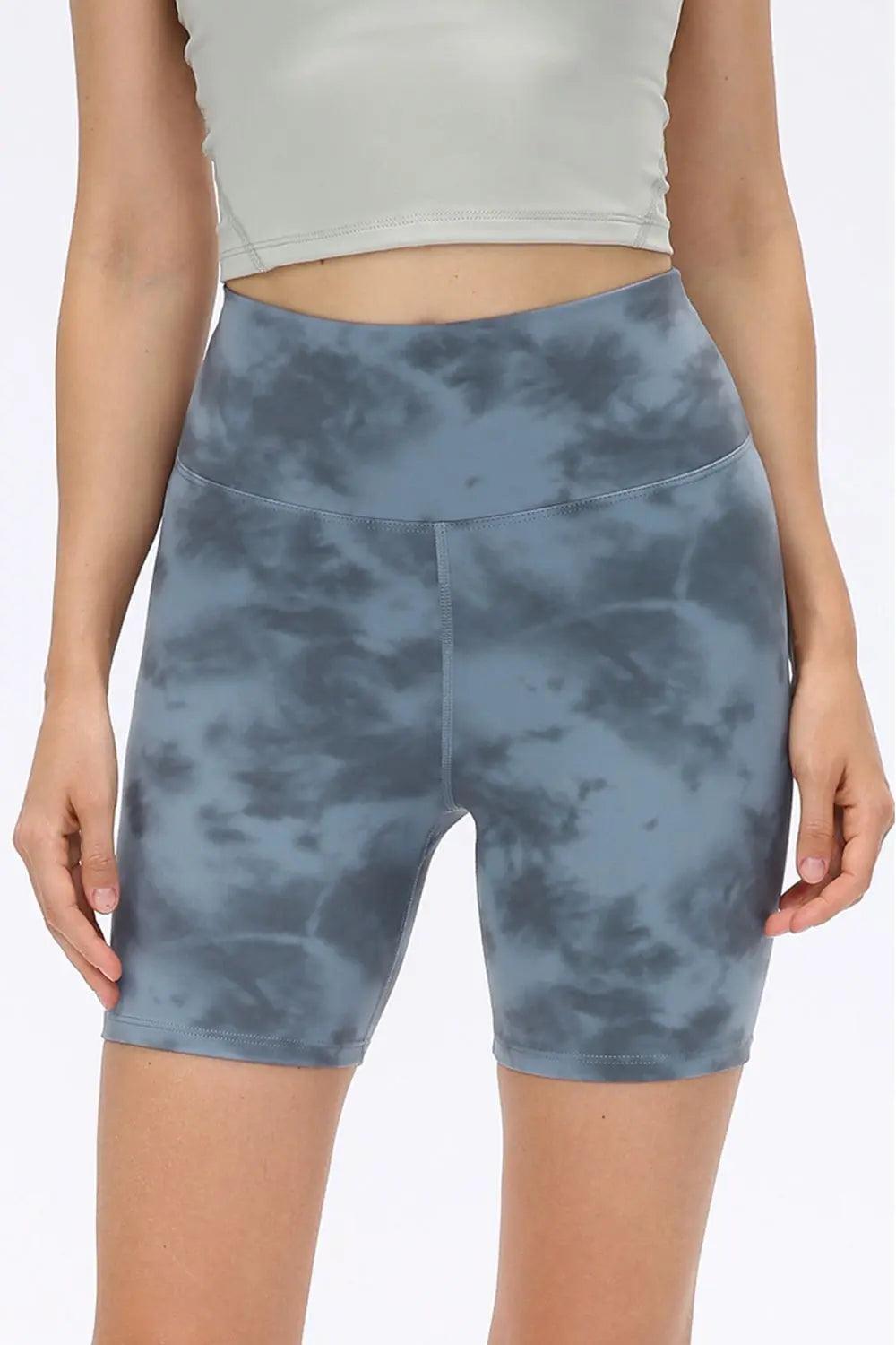 Wide Waistband Sports Shorts - Elena Rae Co.