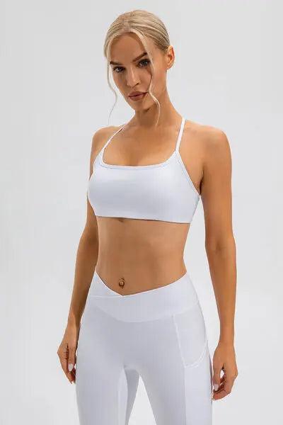 Crisscross Spaghetti Strap Active Cami - Elena Rae Co.