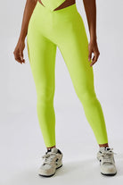 Wide Waistband Slim Fit Back Pocket Sports Leggings - Elena Rae Co.