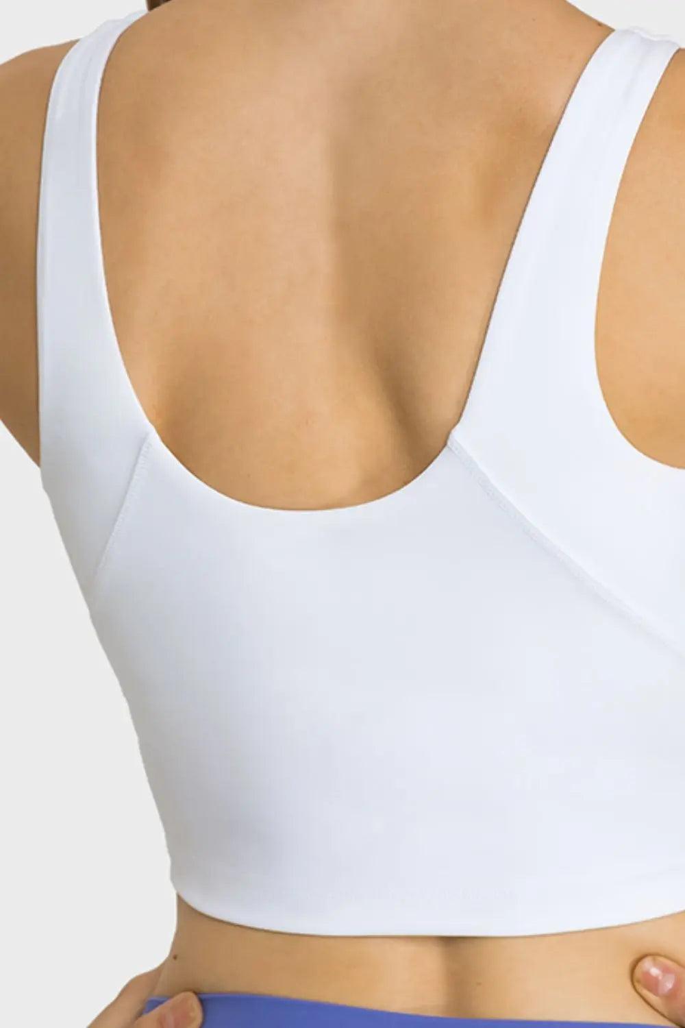 Feel Like Skin Highly Stretchy Cropped Sports Tank - Elena Rae Co.